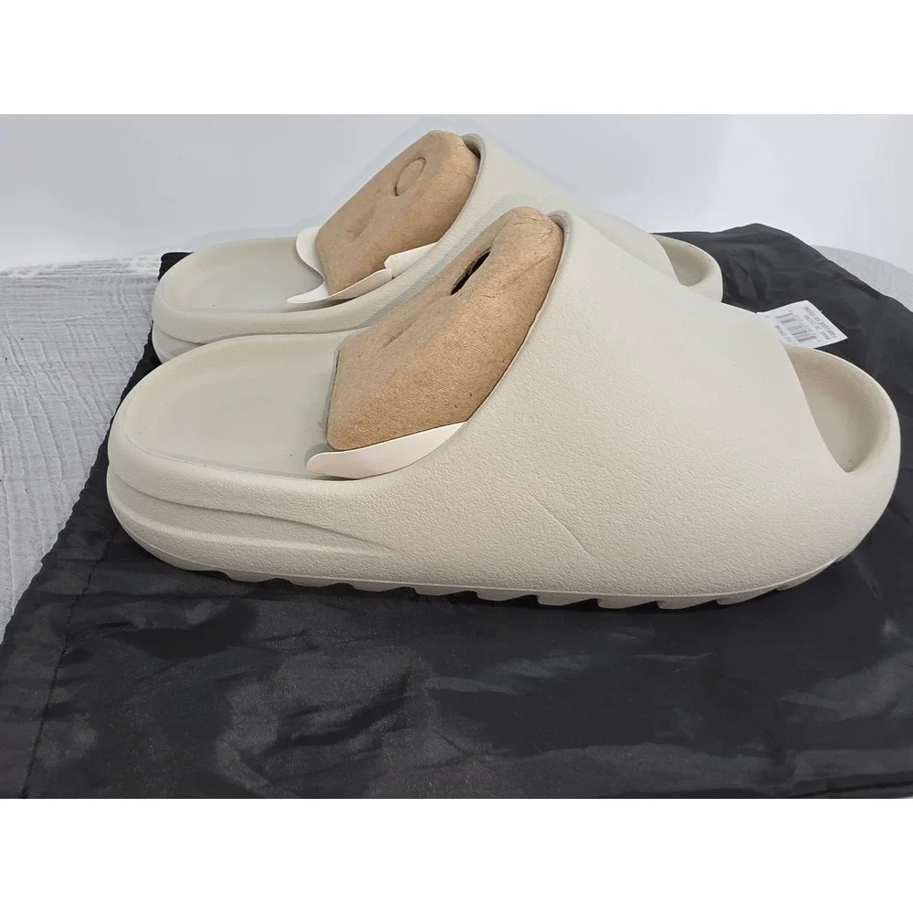 YS-01 Cream Foam Slides Men 9 Slip On Sandals YS01 Neutral Minimalist Lifestyle
